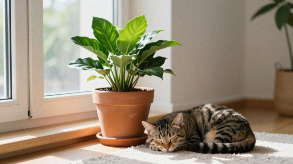 Czy peperomia zawiera substancje toksyczne dla kota?