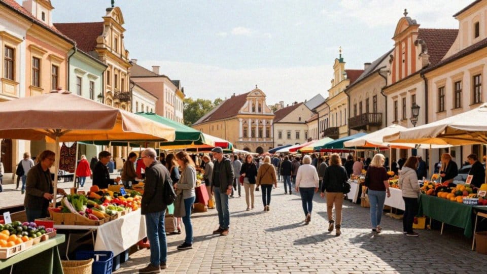 Które dni na targu są najbardziej zatłoczone i dlaczego?