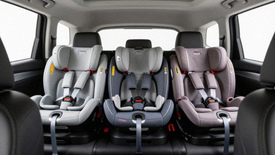 Jak zamontować trzy foteliki z ISOFIX?