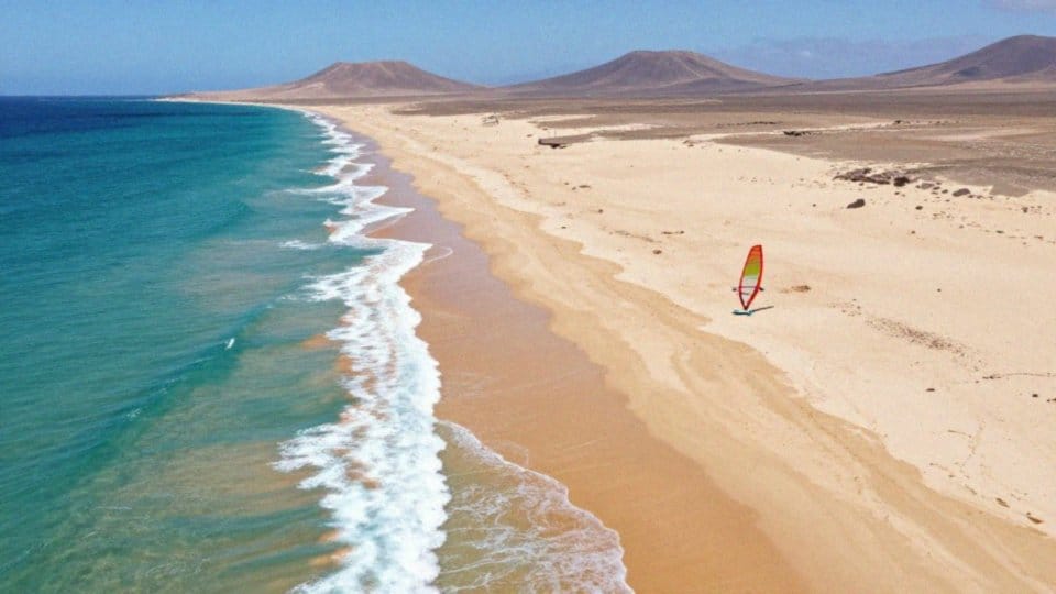 Gdzie na mapie są miejsca do windsurfingu na Fuerteventurze?